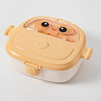 Boîte à bento Peter Pan pour enfants, en plastique de qualité alimentaire, grande capacité, compartiments divisés, design mignon de dessin animé, boîte à lunch