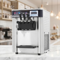 Machine à crème glacée commerciale à 3 saveurs pour crème glacée molle