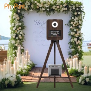 Reyeah 13.3 Inches Vintage Selfie Wooden Dslr Photo Booth Send Photos To Phone