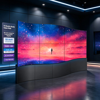 Écran OLED d'intérieur sur pied, mur vidéo flexible incurvé, système de signalisation numérique publicitaire ultra HD pour l'exposition et la vente au détail