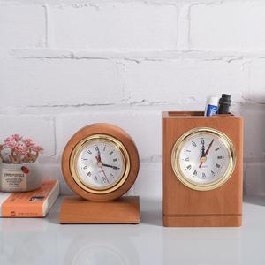 Porte-stylo en bois, organisateur de bureau carré avec compartiment de rangement pour la maison ou le bureau - Product Image 3