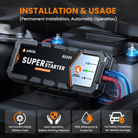 Asistente de Arranque con Supercondensador ANCEL BS200 700A, Instalación Permanente en Vehículos para Motores de Gasolina de 3.0L y Diésel de 2.5T, con Monitoreo por Aplicación