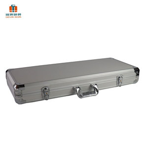 Caja de almacenamiento de tarjetas graduadas de aluminio tipo K plateada de 32 piezas con relleno de espuma - Product Image 2