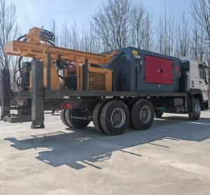 Op Vrachtwagen Gemonteerde Boorgat Boorplatform Met Motor Luchtcompressor Waterputboormachine - Product Image 4