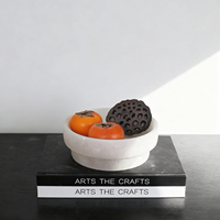 Plateau décoratif en marbre espagnol, ornements de style Art déco moderne, plateau de rangement pour fruits, plateau en marbre artisanal pour la décoration de la maison