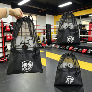 Sacchetto per Scarpe Riutilizzabile e Lavabile in Rete con Coulisse, Borsa Sportiva Multiuso per Scarpe da Palestra, Guanti da Boxe e Attrezzatura per Arti Marziali - Product Image 2