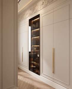 Vermont Custom New Muebles de dormitorio Diseño moderno Puerta Ropa Armario Estilo coctelera de madera Armario Walk In Closet Gabinete - Product Image 1