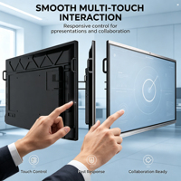 Tableau blanc interactif intelligent à écran plat tactile infrarouge anti-reflet en verre trempé de 55 pouces avec caméra de suivi IA 48MP