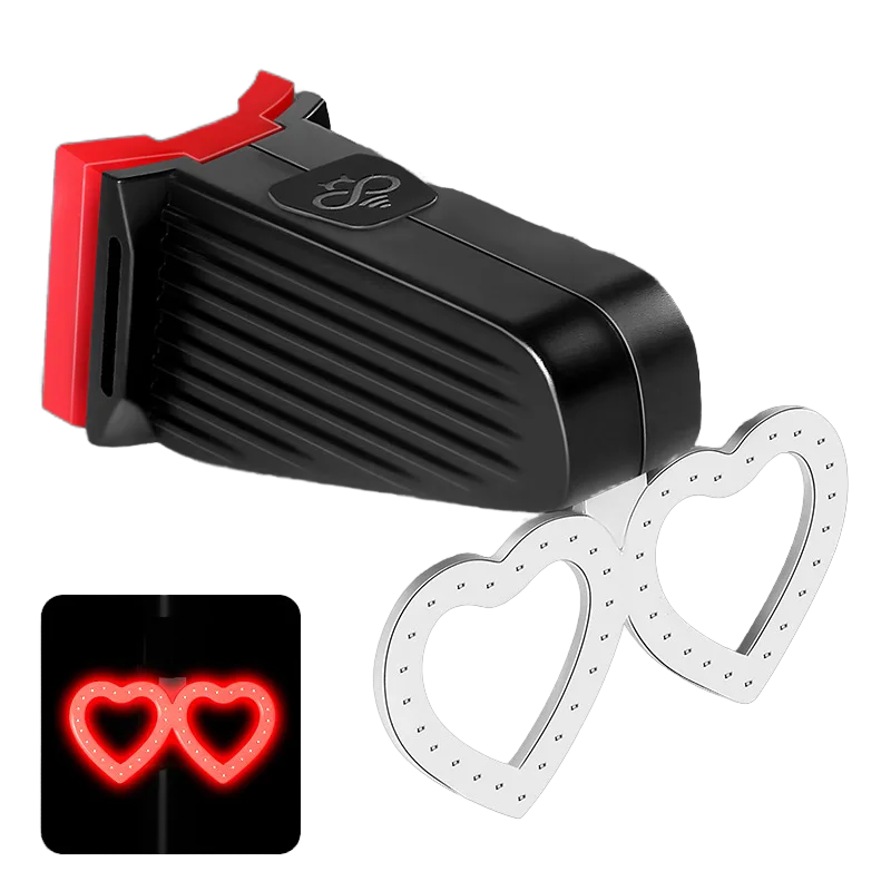 Black heart-shaped taillights