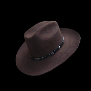 Cross-border Fashion Versatile Outdoor Western Cowboy Style Wool Felt <strong>Hat</strong> Unisex Cowboy <strong>Hat</strong> Pure Wool Felt Spring Autumn 48-50cm - Product Image 3