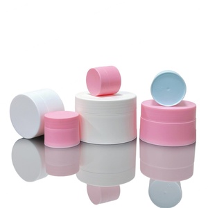 <b>Plastic</b> PP Double Wall 3ml-120ml Black Pink Blue White Frosted Matte Cosmetic Cream <b>Jar</b> With Lid - Product Image 5