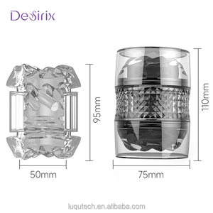 Desirix Juguetes sexuales transparentes para hombres Glande Estimular Masajeador Copa sexual Doble cabeza Enis Ejercitador Masturbador Masculino - Product Image 6