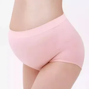 Bragas de maternidad de cintura alta para mujeres embarazadas, ropa interior ajustable para el vientre