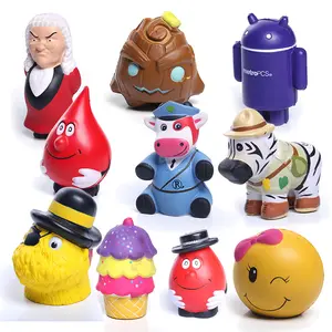 Fabricação Forma Personalizada PU Espuma Brinquedos Bonito Animal Cavalo Vaca Brinquedos Promocionais Crianças Stress Relief Toy Squeeze Stress Ball