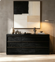 Commode traditionnelle à 9 tiroirs en bois massif, meuble de rangement pour chambres, salons et villas (expositions)