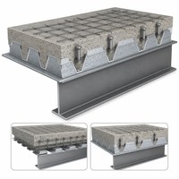 Lámina de acero galvanizado con nervaduras cerradas de 65 mm para plataforma de piso de hormigón en talleres de gran altura YXB65-185-555