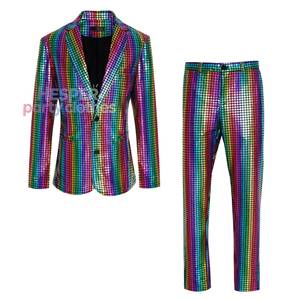 Conjunto de Disfraz de Halloween HP para Hombre, Blazer Brillante con Lentejuelas para Fiesta, Discoteca, Actuación, Traje Elegante y Moderno - Product Image 1