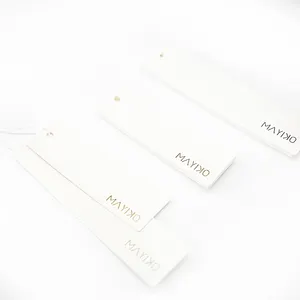 Recycled Custom Brand Printed Eco-friendly Garment Paper Tags For Clothing Hang Tags For Clothes