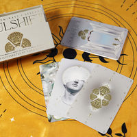 Carte de tarot de déesse Oracle imprimée de logo personnalisé pour ensemble de guide-ruban en feuille d'or emballé dans un carton d'art en papier durable