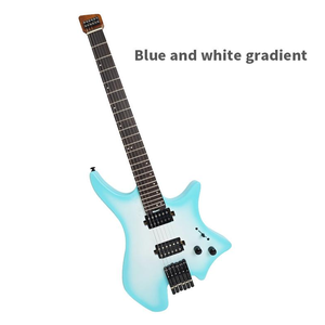 Guitare sans tête à double micro avec mode de verrouillage des cordes intégré, différents styles pour la lecture audio musicale - Product Image 5