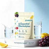 Pureon – Sachets de poudre d'électrolytes hydratants à formule personnalisée, mélange pour boisson, marque privée, multivitamines électrolytes en sachets individuels
