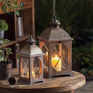 European Style Candle Holder Outdoor Windproof Rainproof <b>Lantern</b> Home Decor Craft - Product Image 2