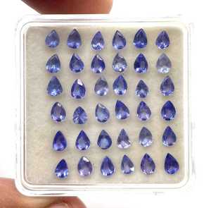ลูกแพร์ Tanzanite เกรดสูงสุด3x4มม. ลูกปัดอัญมณีเจียระไนแบบหลวมสำหรับทำเครื่องประดับหินแทนซาไนต์ธรรมชาติที่ผ่านการปรับเทียบแล้ว - Product Image 6