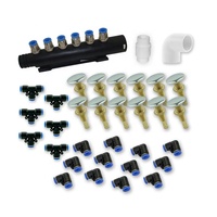 Kit de bulles d'air pour spa de jardin, piscine, jacuzzi, 6 jets, avec lumière LED, installation facile, pompe de piscine