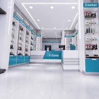 Vitrine de pharmacie médicale sur mesure avec éclairage LED, étagère murale pour médicaments et comptoir de réception pour magasin de vente de médicaments