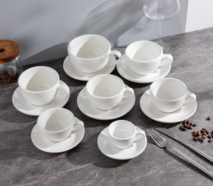 Multi-size Solid White Custom Printed Logo Modern Design Italian Brand Ceramic Coffee <b>Cup</b> Sets Dishwasher-resistant 80ml - Product Image 2