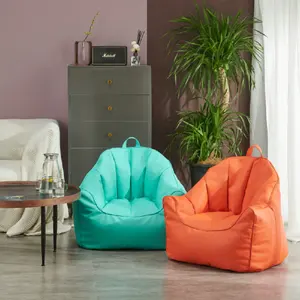 Living room preguiçoso sofá bean bag para criança alta qualidade couro sintético bean bag cadeira para crianças