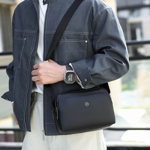 Sacs à bandoulière pour hommes en cuir PU personnalisé, sacs bandoulière en cuir tanné végétal, petits sacs messager en cuir de vachette tendance - Product Image 5