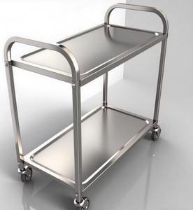 Carrito de comedor de acero inoxidable, carro de colección de cuencos gruesos, carrito de servicio de restaurante, carrito comercial de acero inoxidable - Product Image 5