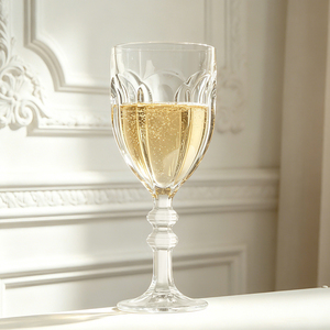 Verre à vin vintage gaufré, écologique, sans plomb, 9 oz, luxe, côtelé, pour flûtes, gobelet en verre transparent, mariage, fête, bar à domicile - Product Image 2