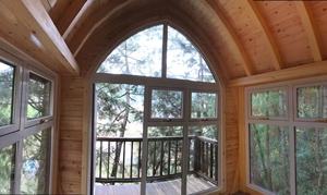 Rừng Cây Lodge độc đáo nguyên thủy bằng gỗ prefab nhà với mái tranh cho kỳ nghỉ & Chữa Bệnh sử dụng nghệ thuật - Product Image 5