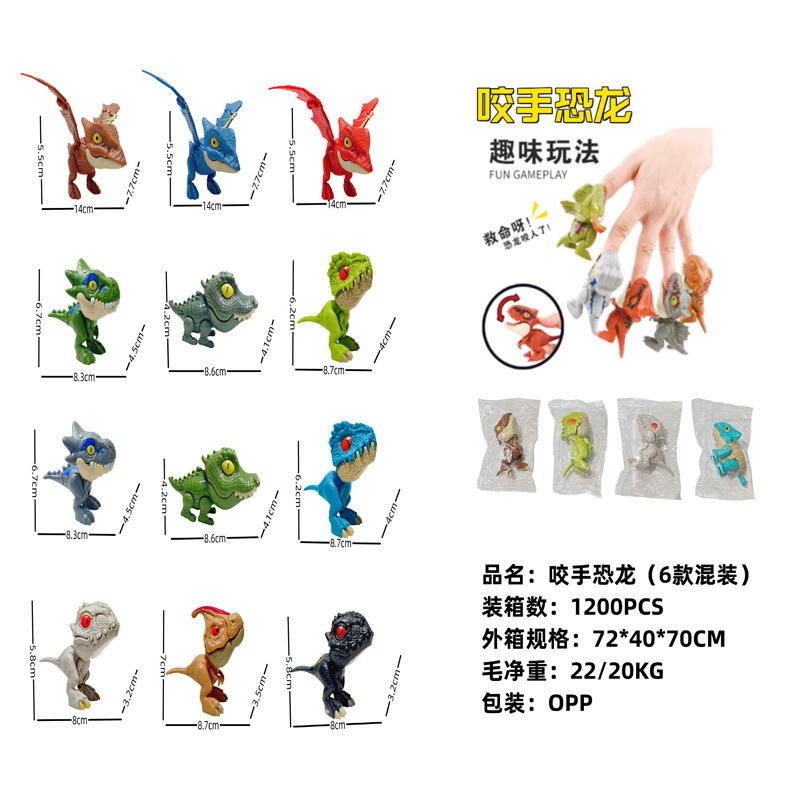 Bite hand dinosaure 6 nouveau sac mixte-opp