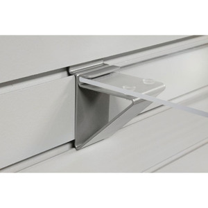 Slatwall Glass <strong>Shelf</strong> <strong>Brackets</strong> Metal <strong>Bracket</strong> Black Chrome - Product Image 4