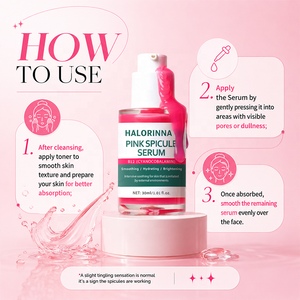 HALORINNA OEM - Suero Esencial con Espículas Rosas de 30 ml, Multicomplejo, Aclara el Tono Desigual, Reafirma la Piel Flácida, Nutre Todo Tipo de Piel - Product Image 4