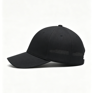 Gorra de Béisbol Unisex de Secado Rápido, de Lona, con 6 Paneles, Visera Curva, Suave, Ligera, Resistente al Agua, Negra, Deportiva, con Hebilla Ajustable - Product Image 2