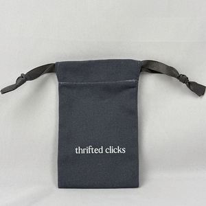 100% Organic Cotton <b>Drawstring</b> Bag High Quality Durable Canvas <b>Drawstring</b> <b>Pouch</b> Recyclable All-match <b>Pouch</b> Bag - Product Image 2