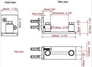 Guía de Suelo Moderna para Puertas Correderas Tipo Granero, <span class=keywords><strong>Kit</strong></span> de Guía Inferior con 3 Años de Garantía - Product Image 3