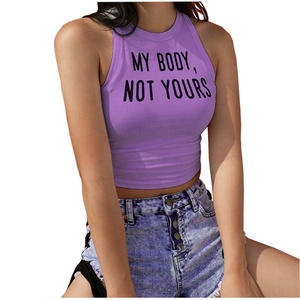 Di alta Qualità Su Misura Casuale di Yoga Palestra Sport Parti Superiori di Carro Armato Della Stampa Della Lettera Senza Maniche di <span class=keywords><strong>Fitness</strong></span> Carro Armato delle Donne Tops - Product Image 4