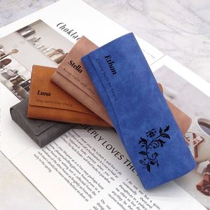 Étui à lunettes rétro en peau de mouton de haute qualité avec logo personnalisé, résistant aux UV, en métal, résistant à la pression, cadeaux d'affaires en gros - Product Image 3