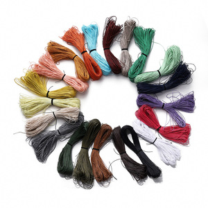 Fil pour accessoires de bijoux DIY, corde tressée cirée 1 mm, sinterisable pour bracelets, origine Yiwu - Product Image 3