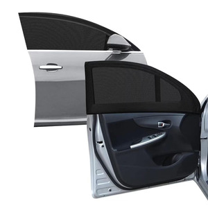 Couverture d'écran de fenêtre de voiture en maille respirante 2 pièces couverture de <span class=keywords><strong>pare</strong></span>-soleil de fenêtre avant de voiture pour le <span class=keywords><strong>camping</strong></span> de nuit - Product Image 1