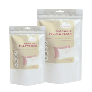 Custom Printed Matte Finish Stand Up <b>Pouch</b> With Hang Hole For Disposable Pillowcases Packaging - Product Image 5