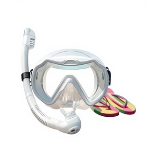 Máscara de Snorkel de Cara Completa con Doble Ventana de Vidrio Templado Antivaho y Carcasa Superior de PC para Adultos y Jóvenes, Natación Subacuática - Product Image 1