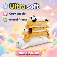 Vente directe usine – Nouvelle collection : Adorable coussin en peluche chien mini mignon et moelleux avec longues oreilles tombantes – Cadeau idéal pour enfants – Oreiller corporel
