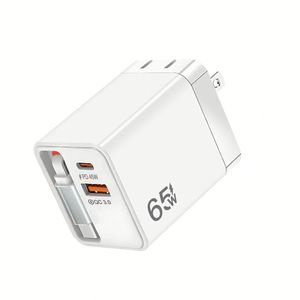 อะแดปเตอร์ชาร์จเร็ว Gan 65W USB Type C กำลังไฟสูง 5A OTP รองรับ QC3.0 สำหรับแล็ปท็อปและโทรศัพท์มือถือ - Product Image 2