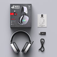 Casque de jeu sans fil ONIKUMA GT812 blanc, 4 modes, 2.4G, faible latence, audio 40mm pour PC, PS5, mobile, vente en gros